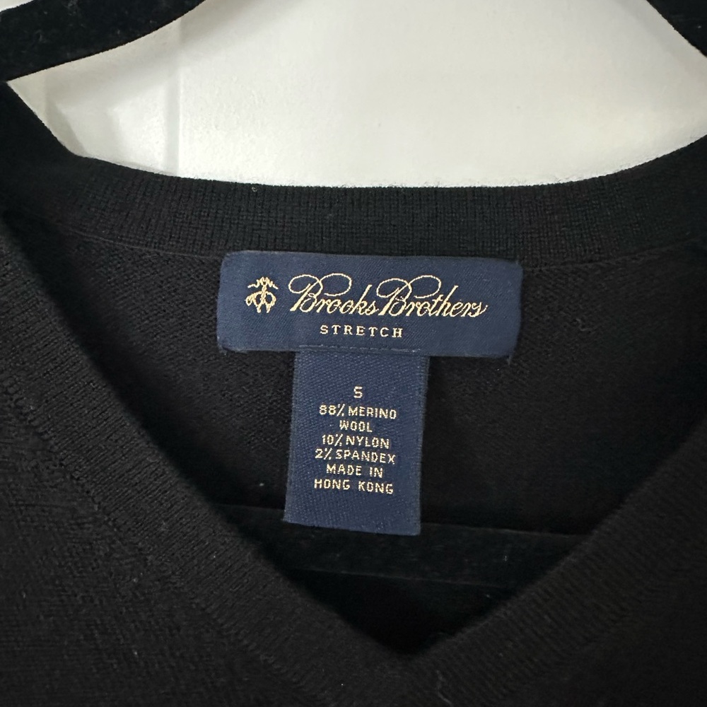 Brooks Brothers Black Merino Wool sweater